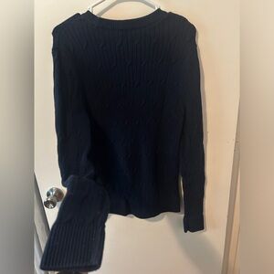 Express Navy and Tan Knit Sweater